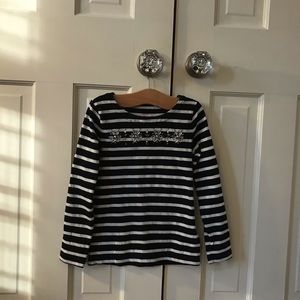 Crewcuts Bejeweled Top Navy / Size 6-7
